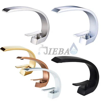 Waschtischarmatur Bad Wasserhahn Wasserfall Waschbecken Einhand Mischbatterie - Bild 1 von 2