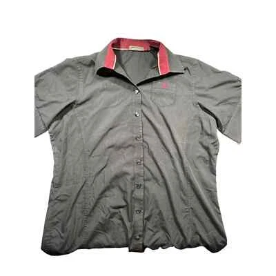 Camisa de Trabajo Chic-fil-a Estilo Equipo Negra y Granate Abotonada XL Foto 1 de 4