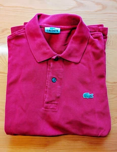 Lacoste Longsleeve mit Kragen, bordeauxrot Gr. 3/S - Bild 1 von 1