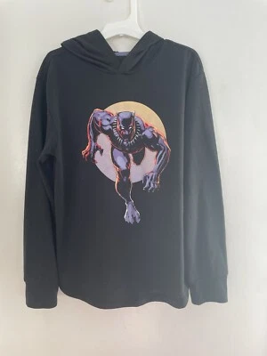 Gap Kids Marvel Boy Black Panther 100% Polyester Hooded PJ Top Moonless Night 10 - Image 1 of 4