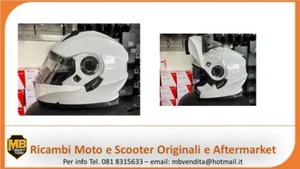 CASCO MODULARE DOPPIA VISIERA MOTO E SCOOTER OMOLOGATO BIANCO LUCIDO JFM - Imagen 1 de 3