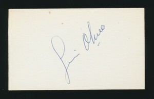 LUIS OLMO (1943-1951 Dodgers Braves) -Autographed 3x5 Index (d.2017) PUERTO RICO