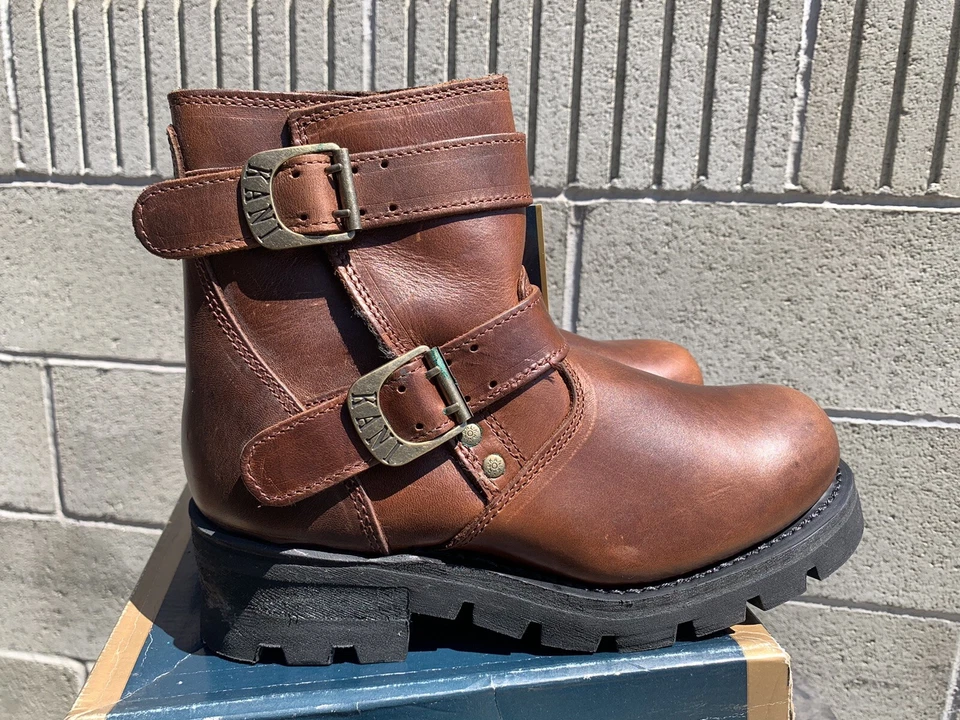 90s Karl Kani Leather Boots Size 7 US Hip Hop Fashion Vintage NOS 2 Pac - Image 1 of 4