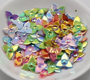 1000 Mixed Color 3-Petal Flower loose sequins Paillettes 16mm sewing Wedding - Picture 1 of 8