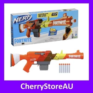 Nerf Fortnite HR Dart Blaster Ruff Wrap Design 6-Dart Elite Clip Fire Gun Play - Picture 1 of 4