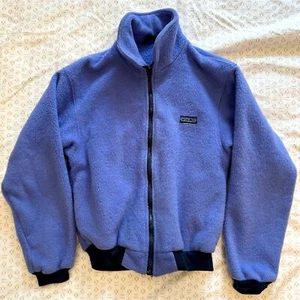 Patagonia Vintage Full Zip Fleece Bomber Jacket Sweatshirt Kids Size 7/8 - Picture 1 of 5
