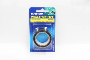 NARVA 56805BK PVC INSULATION TAPE - BLACK, MATT FINISH 19mm WIDE x 5m ROLL - Picture 1 of 3