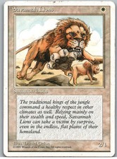 Savannah Lions |MtG Magic Fourth Edition |English |bent top corner/wear on edges