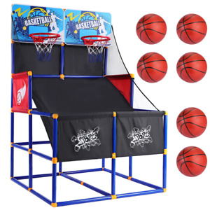 Basketball Goal for Kids, Outdoor Indoor Basketball Hoop Arcade Game 6 balls