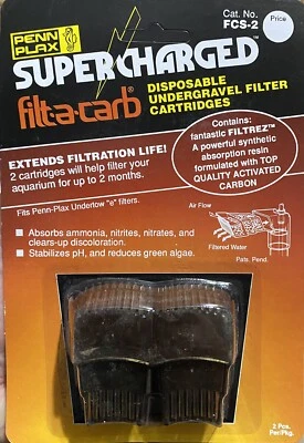 Penn-Plax Super Charged Filt-A-Carb Disposable Undergravel Filter FCS-2