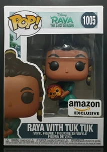 ¡Funko Pop + Protector! Disney #1005 Raya el último dragón Raya con tuk tuk *Como nuevo* - Imagen 1 de 12