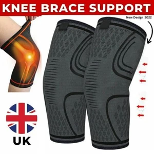 Kniebandage Sleeve Brace Patella Arthritis Schmerzlinderung Gym Kniebandagen - Bild 1 von 28