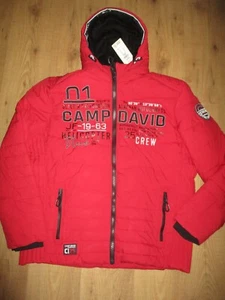 schöne Herren Winter- Jacke mit fefütterter Kapuze rot CAMP DAVID Gr. 3XL XXXL - Bild 1 von 5