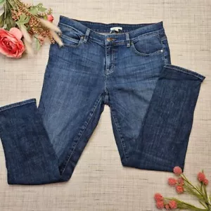 Eileen Fisher Classic Medium Wash Straight Leg Denim Jeans Size 6 - Picture 1 of 6