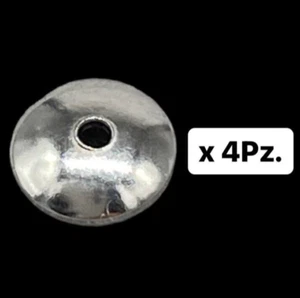 4 Dischi dischetti raccordo cappucci coppette argento 925 semilavorato fai da te - Foto 1 di 8