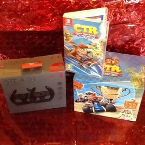 Nintendo Switch GameC.T.R (Crash Bandicoot Team Racing  2 wheels & Winner Cup - Picture 1 of 10