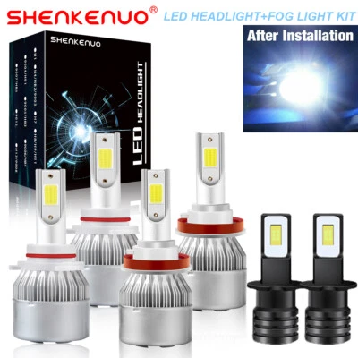 For Cadillac STS 2005-2011 6000K LED Headlight High Low + Fog Lights Bulbs Combo - Image 1 of 4