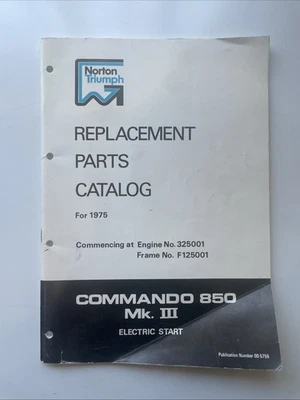 1975 NORTON REPLACEMENT PARTS CATALOG - Image 1 of 4