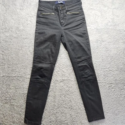 Pantalones de mezclilla Boden negros para mujer The Brighton Biker ajustados talla 6 bolsillos con cremallera Foto 1 de 4