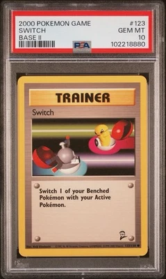 2000 Pokemon Base 2 # 123 Switch PSA 10 Card GEM MINT! Trusted Seller! Free Ship - Image 1 of 2