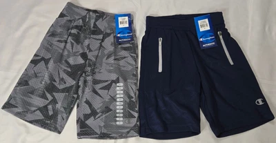 Champion Authentic Boys Shorts Lot of2 Size 4Gray/ Dark Blue w/zip pockets& NWT - Image 1 of 4