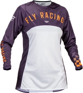Fly Racing 377-621L Women's Lite Jersey (2024) Lg Deep Purple/White/Neon Coral - Picture 1 of 1