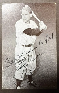 💥1947-66 Yogi Berra signed handsigniert Ausstellungskarte #20B Auto ChatGPT *Lesen*📈 - Bild 1 von 4