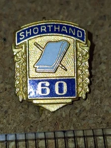 VINTAGE SHORTHAND 60 WÖRTER PRO MIN AWARD PIN - Bild 1 von 3