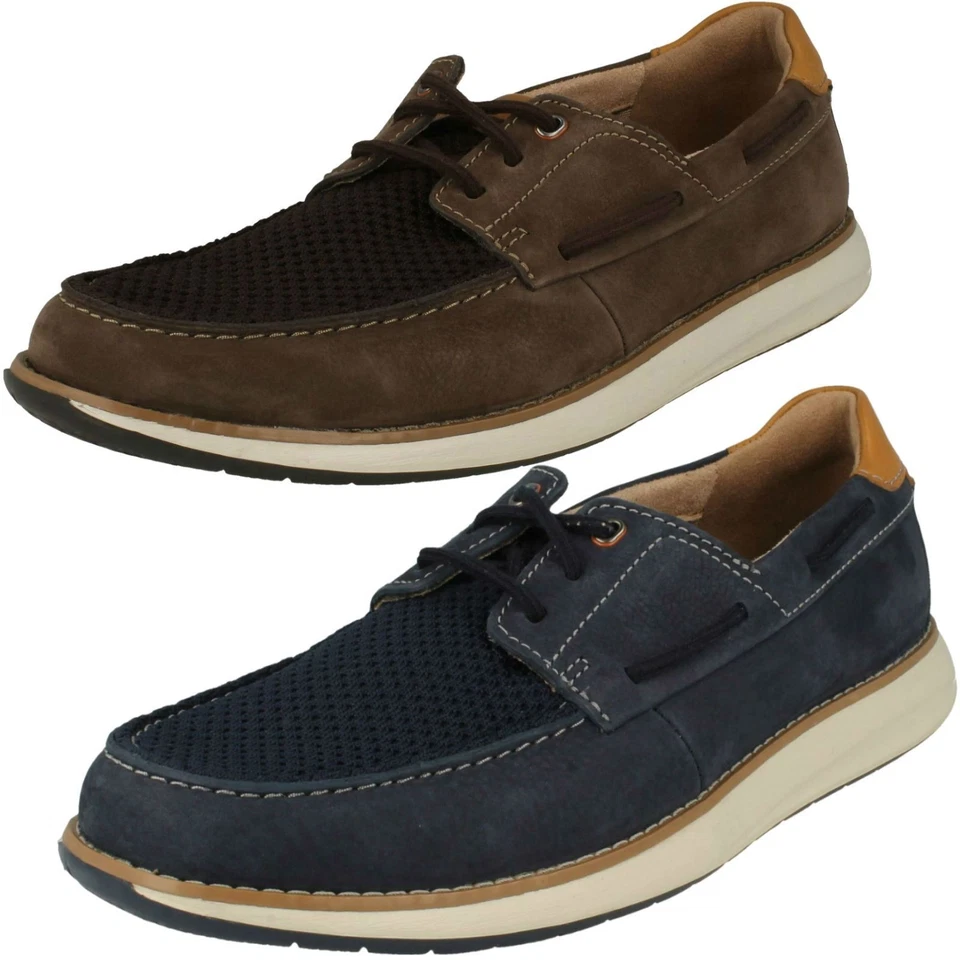 Zapatos De Cubierta Unisex Clarks Sin Estructura Un Pilot Lace - Imagen 1 de 1