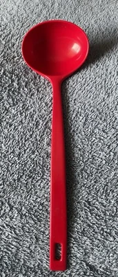 Vintage EKCO-Like Red Soup Ladle Plastic Melamine 8 Inch Handle - Image 1 of 4