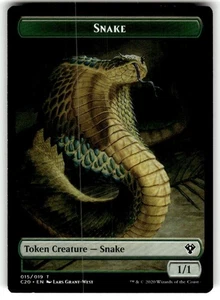 1x Snake Token // Beast Token Commander 2020 Ikoria MTG NM - Picture 1 of 2