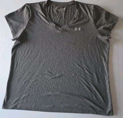 Under Armour HeatGear Women's XXL Loose Fit Heather Gray T-Shirt-EUC  - Image 1 of 4