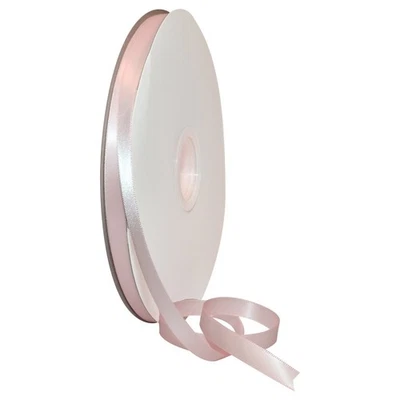 Cinta de satén de doble cara 3/8" X 100 YD cinta rosa claro para envolver regalos, B... Foto 1 de 4