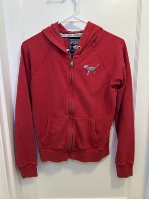 Victoria’s Secret Wish For ROSA Rojo Cremallera Sudadera con Capucha | Mujer’s S Foto 1 de 4