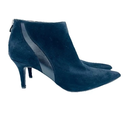 Life Stride Shoes Womens Size 10 M Black Sparrow Faux Suede Heels Booties Zip - Image 1 of 4