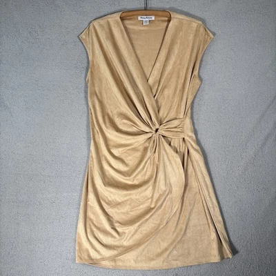 Tommy Bahama Clara Salina Sands Faux Wrap Dress Faux Suede MRSP $148 Timeless - Image 1 of 4
