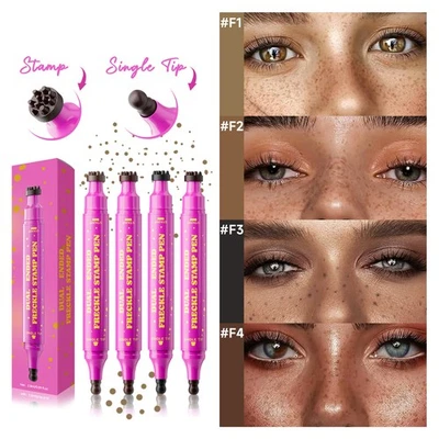 1Pc 2 In 1 Freckle Stamp Pen Freckle Pen Smudge Proof Women Faux Freckle Pen - Image 1 of 4
