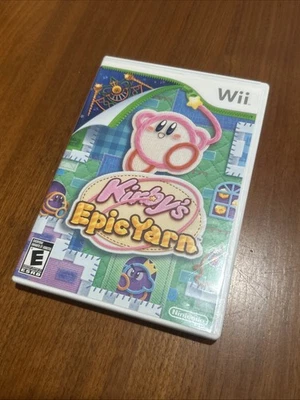 Kirby's Epic Yarn Nintendo Wii 2010 completo, testato, funzionante spedizione veloce - Immagine 1 di 4