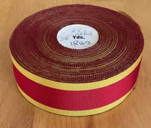 1842 China War Medal 39mm Wide Roll NOS 25m Red Yellow Side Stripes - Picture 1 of 7