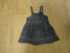 H&M Gr 74 blauer Jeans - Trägerrock hinten durchgeknöpft - Bild 1 von 2