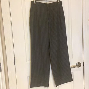 Van Heusen Size 18 Kids Regular Black Grey Pin Stripe Church Party Dress Pants - Picture 1 of 12