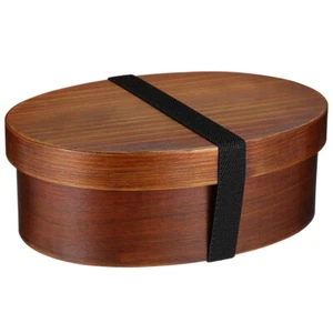 Caja de almuerzo sushi retro de madera de una sola capa estilo japonés (501-800 ml) - Imagen 1 de 12