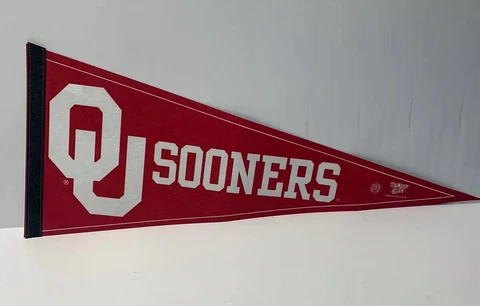 Oklahoma Sooners NCAA Red & White Pennant by WinCraft Made in the USA Cover