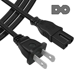 10 Ft 2 Prong Polarized Power Cord for Vizio LED TV Smart HDTV AC Wall Cable 10' - Picture 1 of 5