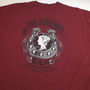 DIME HORSESHOE BAR BLACK HILLS RALLY Sundance Wyoming BIKER Dive Bar T SHIRT XXL - Picture 1 of 4