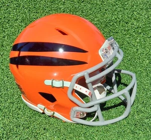 CINCINNATI BENGALS PROTOTYPE 2-STRIPE FOOTBALL MINI HELMET - Picture 1 of 2