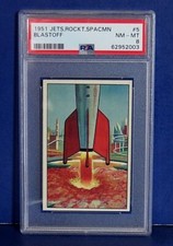 1951 BOWMAN JETS * ROCKETS * SPACEMEN Blastoff CARD #5 ~ PSA 8