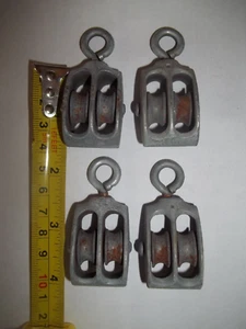 Menge 4 Doppelscheibe Schwenköse Riemenscheibe Neu aus altem Lagerbestand verzinkt Gusseisen 1 1/2" - Bild 1 von 5