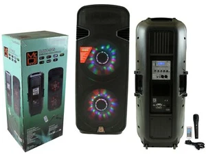 MR DJ Lets JumpDual 15" 3Way 5000W DJ Active Speaker Powered PA Party BT USB Sp - Picture 1 of 1