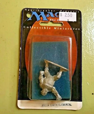 Magic The Gathering Earth Elemental #9114 Heartbreaker Mini d&d Sealed '94 mtg! - Image 1 of 4